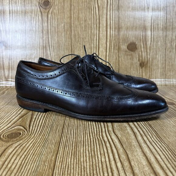 Allen Edmonds Larchmont Brown Leather Longwing Wingtip‎ Derby Shoes Men\'s 11 3E main image 10